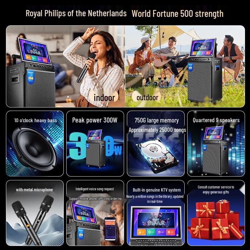 Philips SD289D Portable Karaoke KTV System CN plug (adapter included)
