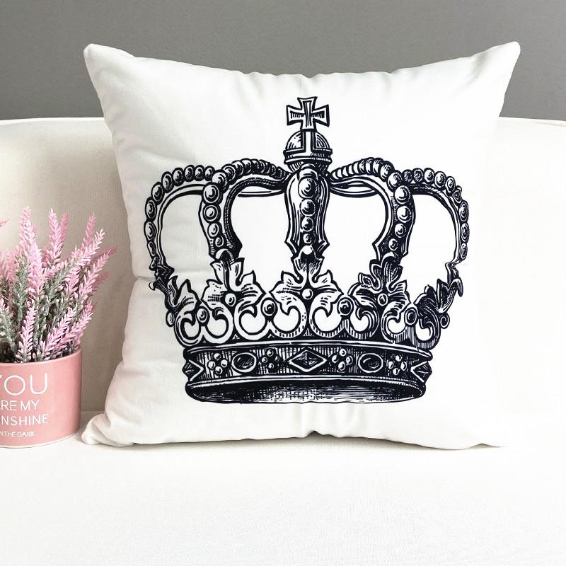 Nordic Ins Style Pink Girl Sofa Pillow Cushion Printed Bedside Car Office Cushion