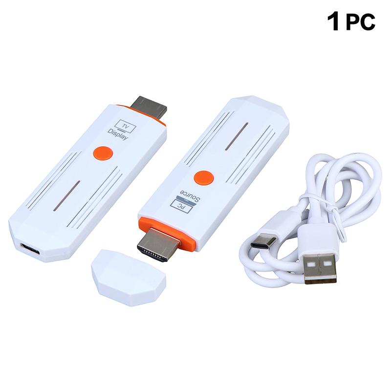 

50M Hd1080P Wireless Video Transmitter Receiver Portable Hdmi Wireless Extender For Tv Pc Camera Monitor Projector 1PC білий