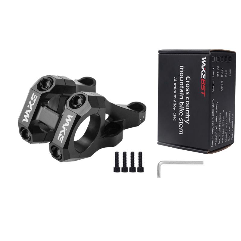 Wake Bike Short Stem Aluminum Alloy Mountain Downhill CNC Bike Handlebar Stem 31.8mm MTB Lightweight Short Stem Bike Accessories чёрный