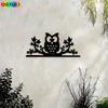 Minimalist 2D Metal Owl Wall Art, Weather-Resistant Garden Decor & Nature Gift