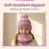 Children’s Winter Gradient Knit Hat, Scarf & Gloves Set