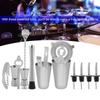 14pcs Stainless Steel Cocktail Shaker Mixer Drinker Drinking Tool Bar Gift (600?450ml)