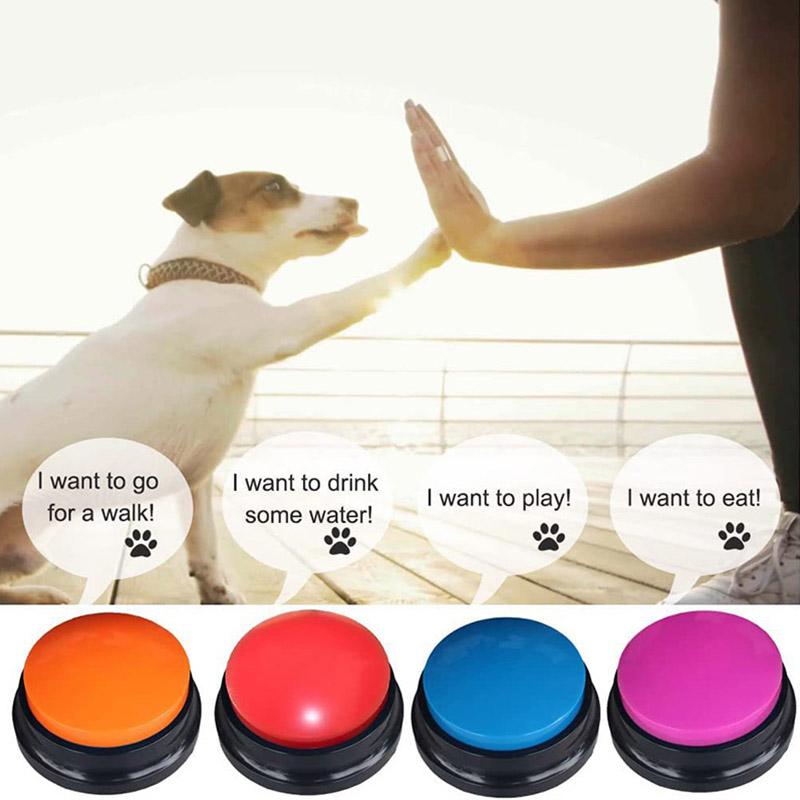 Pet Toys Voice Recording Button  Dog Buttons for Communication Pet Training Buzzer Recordable Talking Button Intelligence Toy