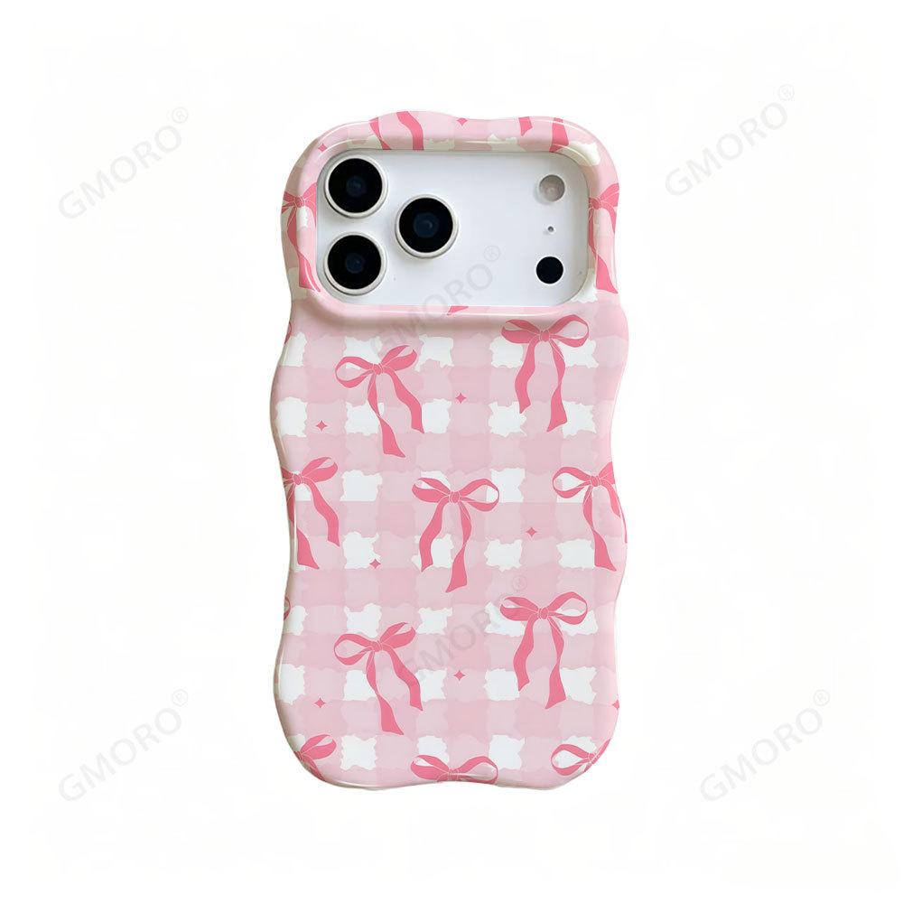 Popular girl heart pink bow mobile phone case iPhone17Pro anti-drop and anti-skid protective case
