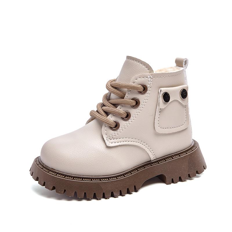Winter Girls Snow Boots Children Soft-sole Non-slip Rivets Boys Cotton Shoes Child Outdoor Baby Warm Plush Princess Boots I10058