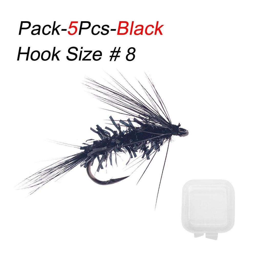 5/10 Teile/schachtel Mischfarben Insekten Fliegen Fliegen Angeln Lockt Fliegen Schwimmenden Köder Trockenen Fliegen Forelle Künstliche Kurbel Haken locken
