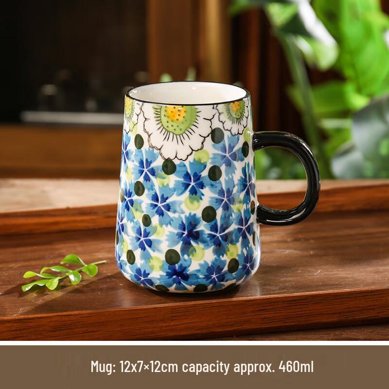 Polnischer Retro Handbemalter Keramikbecher