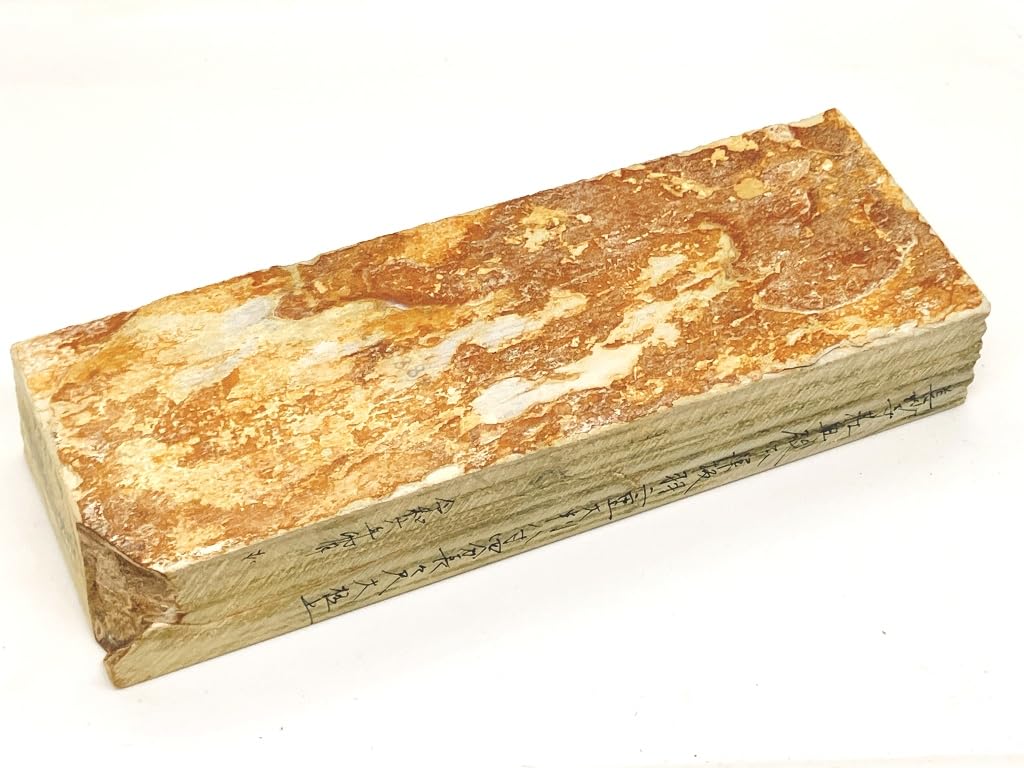 Natural Whetstone Shomotoyama Yamashiro Meiji Umegahata Okuden Honsuban Habutae Large Size 8cm 4cm Long Length Large Top Quality Ukyo-ku #84 /2,436g