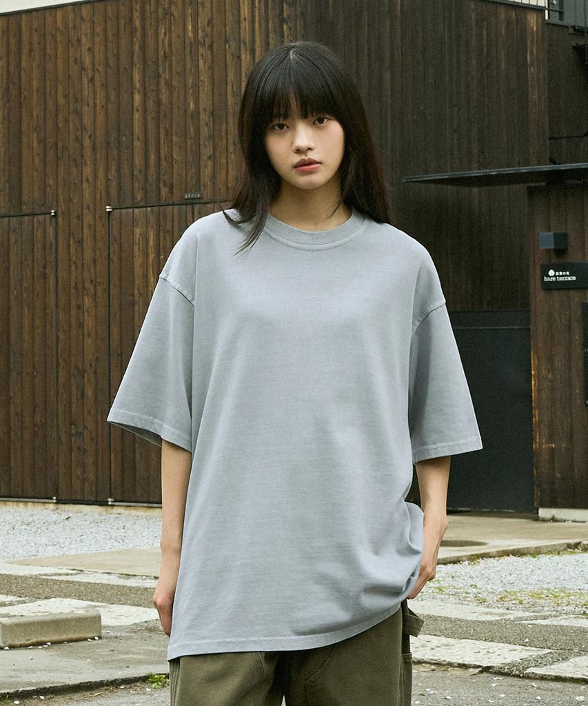 MINIMALPROJECT Robust Heavy Overfit Pigment Short Sleeve T-Shirt Mst153 [Gray]