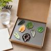 Plant Home Decor 3D Tropical Plants Refrigerator Magnet, Acrylic Green Decorative Fridge Metal Surface Magnet Memo Notes Photo Holder for Kitchen