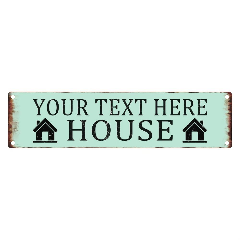 Custom Metal Tin Sign 16x4 Inch Vintage Family Name Plate Retro Aluminum Wall Decor Personalized Home Street Door Plaque