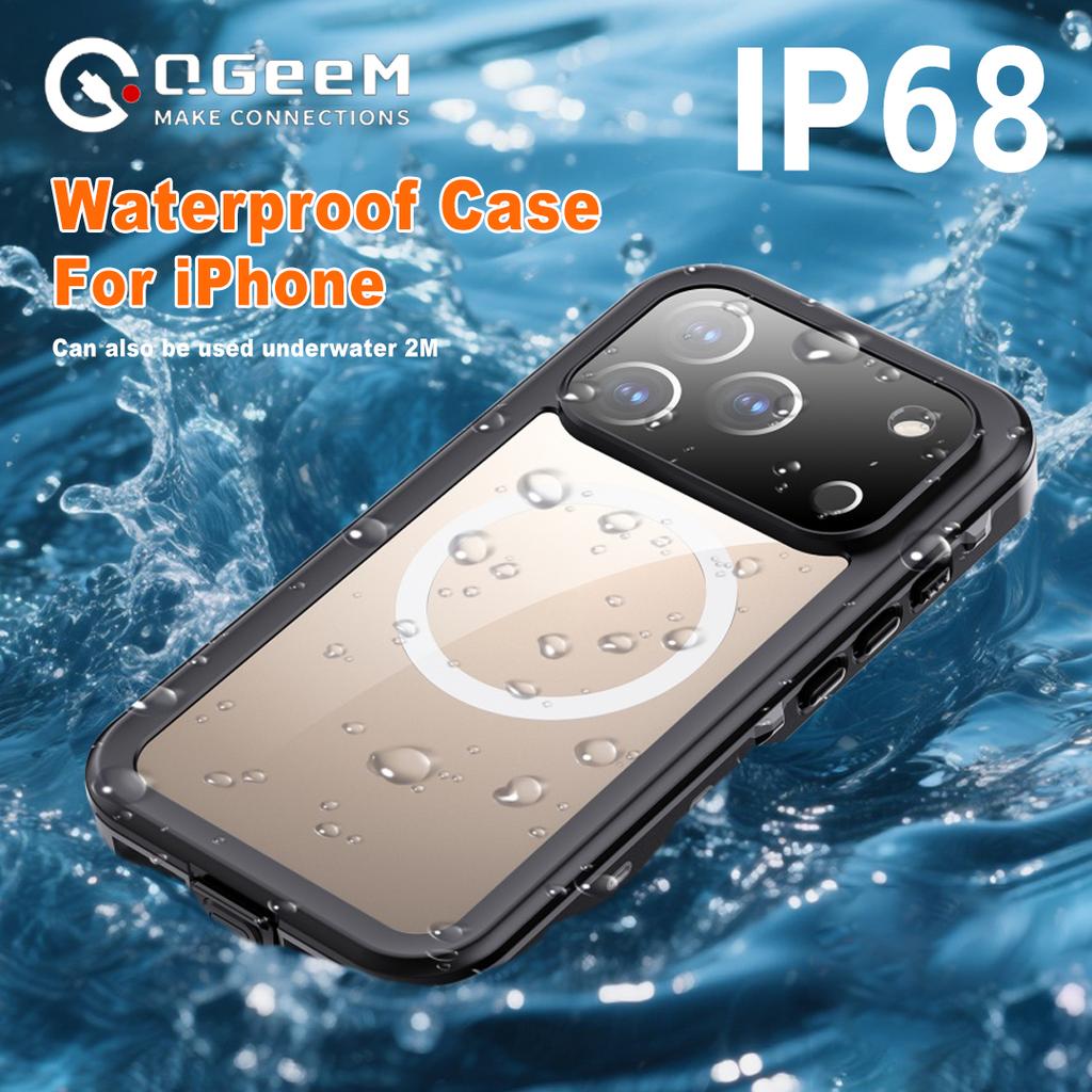 IP68 Waterproof Diving Phone Case For iPhone 17 Pro Max 17 Pro Air Screen Protection Dustproof Cover Magnetic Magsafe Charging