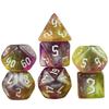 7pcs Game Dice Set Glitter Colored Polyhedral Dice D4-D20 with Tube for Table Game, Gaming Gift