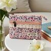 Encantador Monedero Mini con Estampado Floral, Adecuado para Mujeres, Compacto Monedero Multiespacio con Cremallera