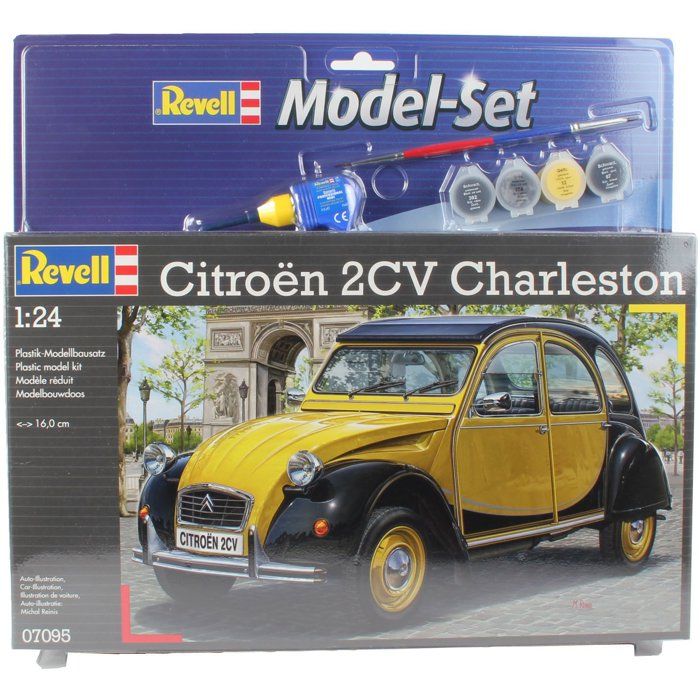 Maquette de voiture - REVELL - Model Set - Citroën 2 CV - Avec colle, peintures et accessoires