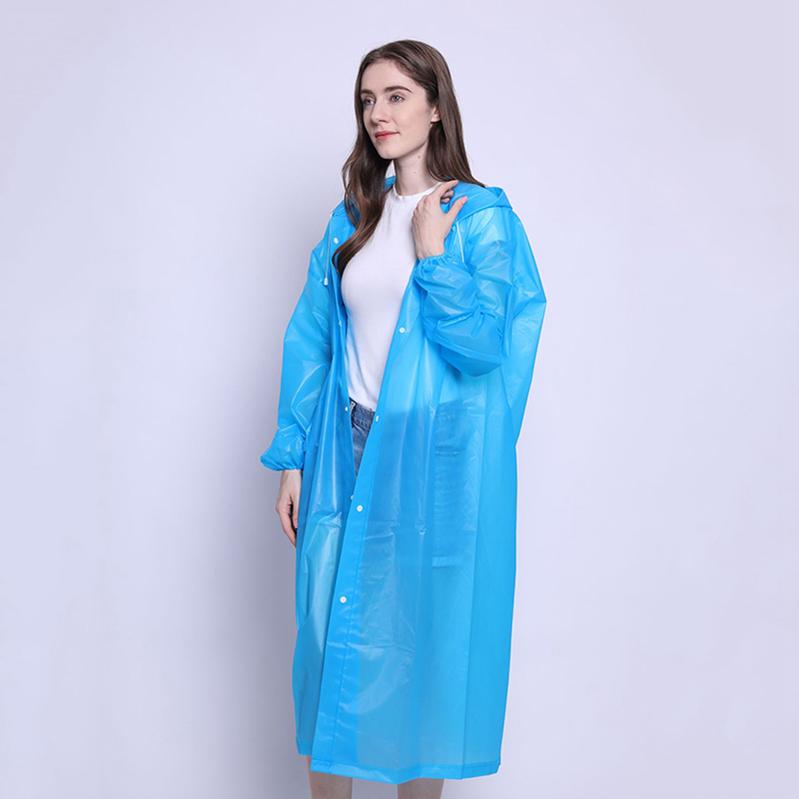 Unisex Vanntett Regnfrakk med Hette Sykling Gjenbrukbar 1 stk Poncho Impermeable Regntøy Regnfrakk