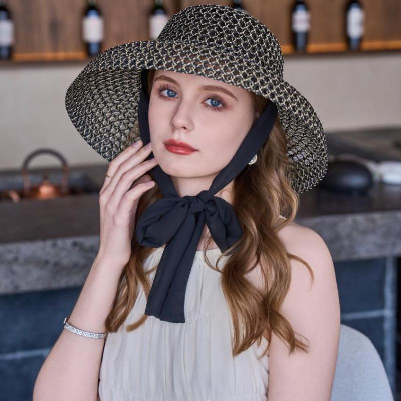 

Регулируемая солнцезащитная шляпа летняя шляпа от солнца женская личность элегантная мода повседневная дышащая уличная шляпа от солнца one size fits all чёрный