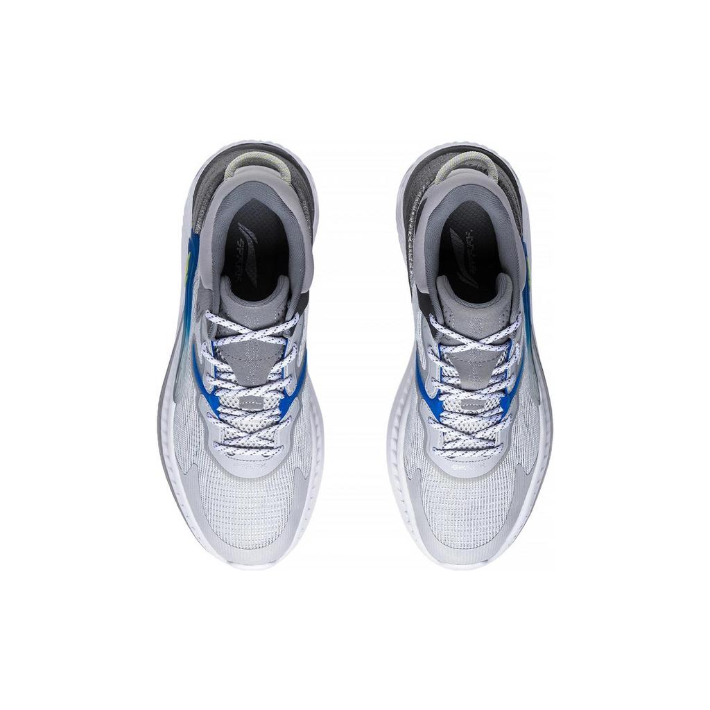 Li Ning Spark Lite Textil, TPU Rutschfest Abriebfest Niedrig geschnitten Sport Freizeit Schuhe Herren Grau Blau AGLT101-2