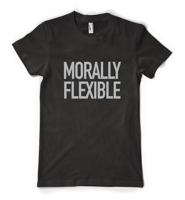 Morally Flexable Inpirational Slogan Personalised Adult T Shirt