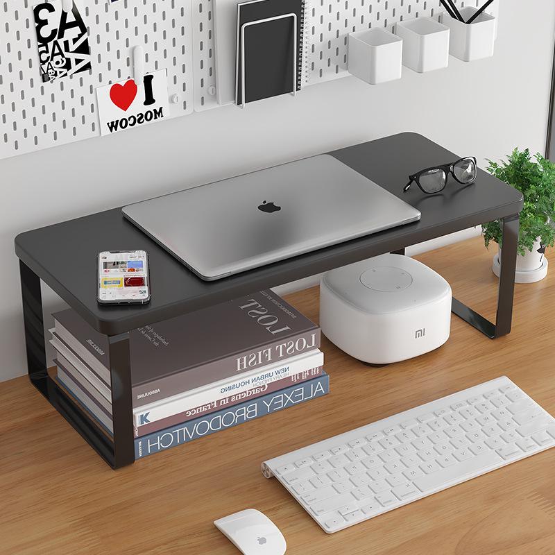 Wooden Desktop Laptop Monitor Riser and Storage Stand
