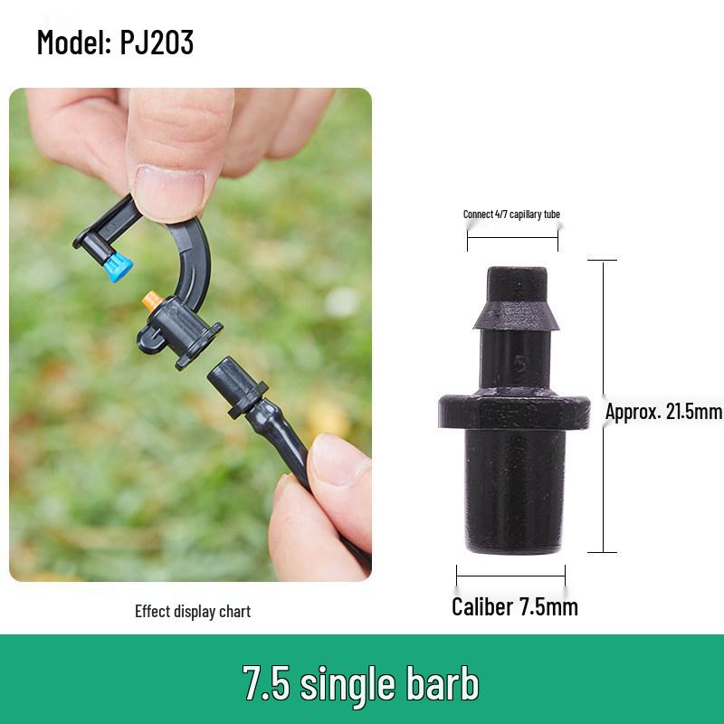 Capillary and Micro-Sprinkler Fittings: Single/Double Hooks, Tee, Straight Connector, Drip Stop, Mountain Bracket, Five-Way, Greenhouse.