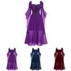 Chic Polyester Witch Maxi Dress With Unique Bell Sleeves In A Variety Of Elegant Colors