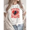 European Size Plus Size, Women's Valentine's Day Cupid T-Shirt - Cute Heart  Design Red  White Casual