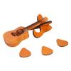 Guitar Pick Holder Multifunctional Oak Wood Guitar Pick Storage Box for Living Room Decoration