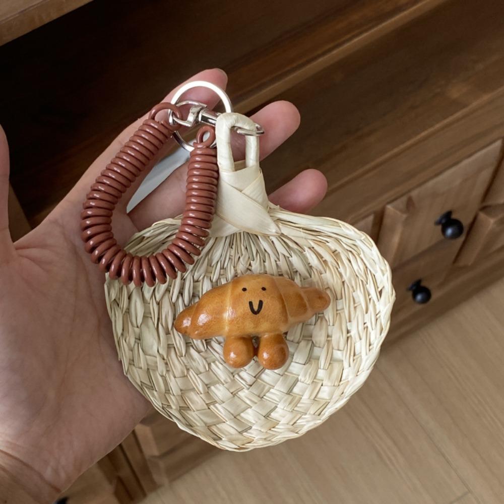 

Keyring Alkaline Bread Pendant Cute Simulated Food Key Chain Croissant Bag Accessory Couple Style 2