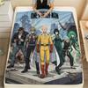 1PC Onepunch Man Patterned Flannel Blanket Suitable For All Seasons For Home Decor Warmth And Comfort Gifts Holiday Present
