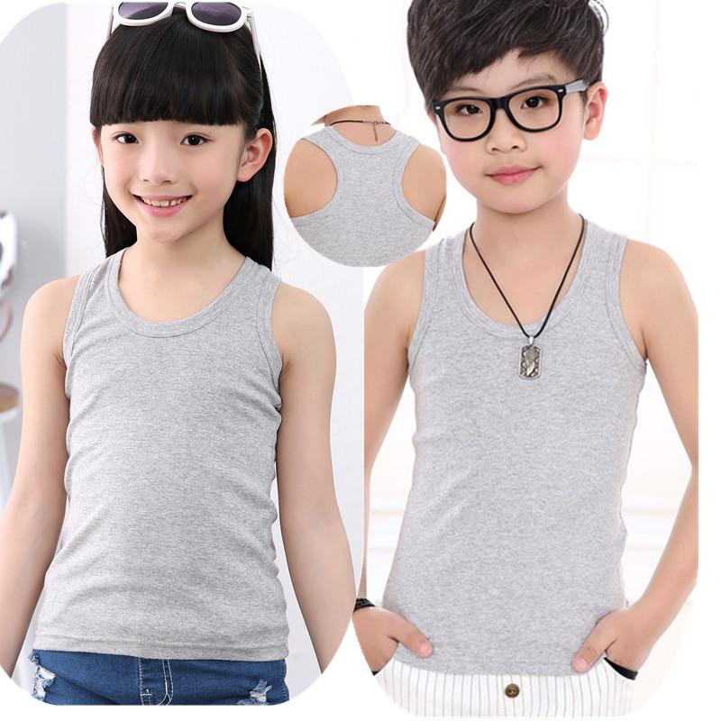 Kids' Cotton Tank Top: Summer Base Layer for Boys & Girls