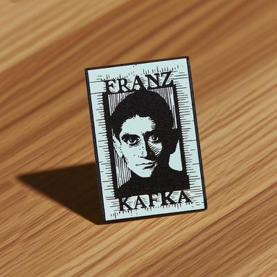 Franz Kafka Portrait Enamel Pin - Novelist Fashion Brooch Badge