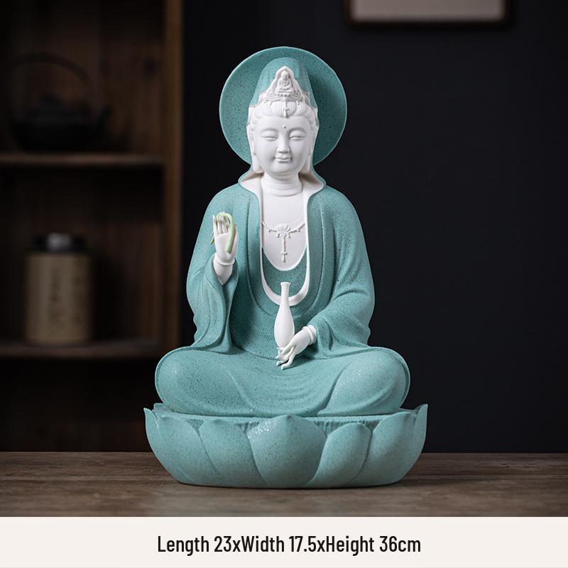 

Западные Три Святых Керамическая Статуя Будды: Амитабха, Махастхамапрапта, Авалокитешвара для домашнего поклонения.