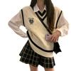 Chaleco de punto para mujer estilo universitario, Primavera/Otoño 2024, Nuevo diseño nicho, Ropa exterior de corte holgado.