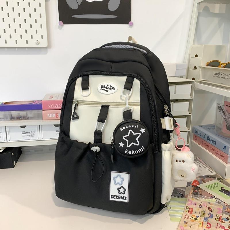 New Trendy Cute Girl Backpack Schoolbag Female Star Junior High School Girl High School Student Large Capacity Backpack