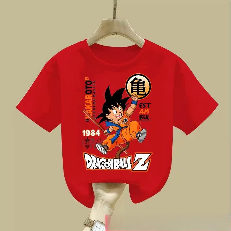 Dragon Ball Z Goku Kids T-Shirt, Anime Print Short Sleeve Tee, Perfect for Anime Fans Summer casual fashion cotton T-shirt