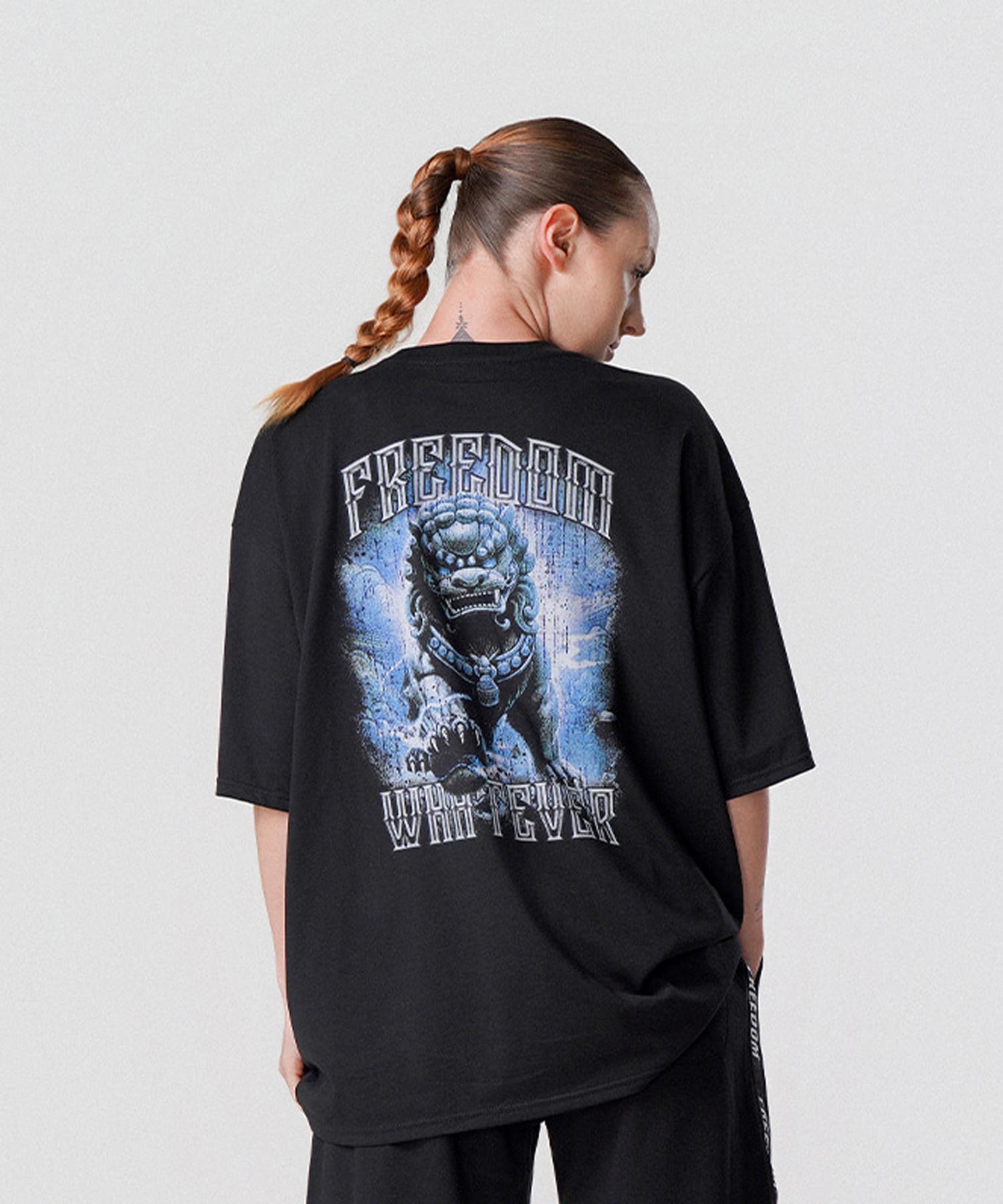 Freedom Hatch Print T-Shirt (Black) Black/L