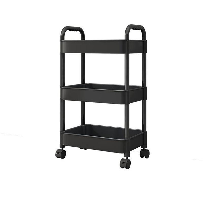 3/4 Tier Multi-Functional Household Trolley With Handle And Wheels To Move Bathroom Shelves Household Snacks Storage Rack