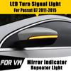 For VW Passat B7 CC Scirocco MK3 Jetta MK6 EOS Beetle R LED Dynamic Turn Signal Blinker Sequential Side Mirror Indicator Light