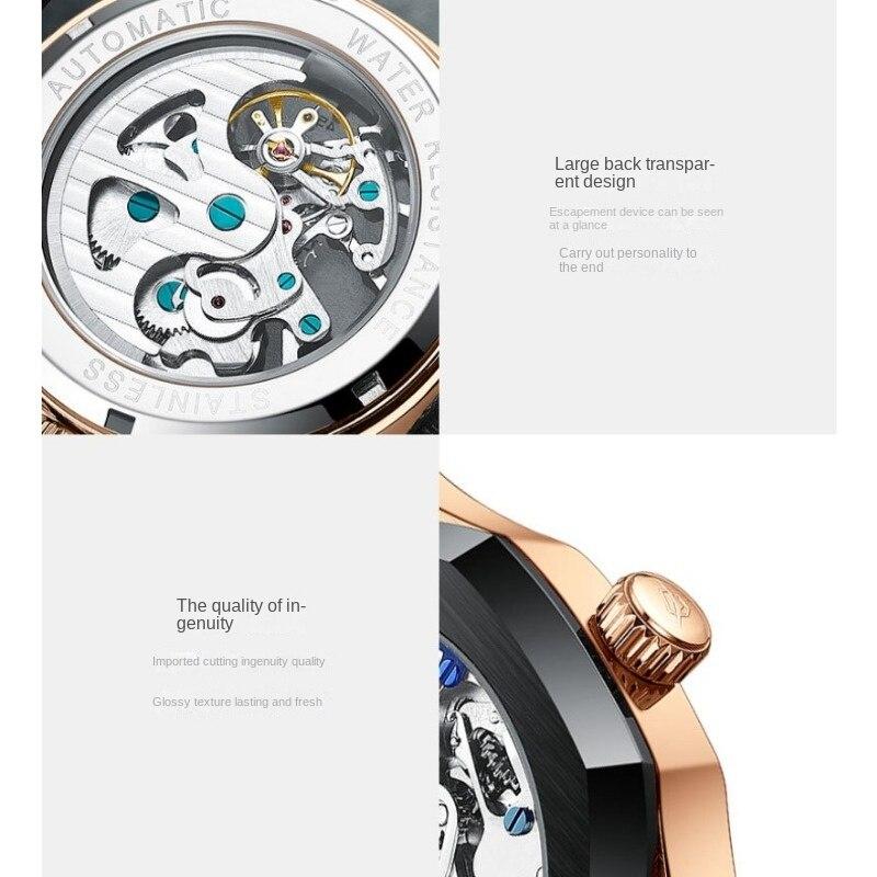 AILANG Watch Men's Mechanical Watch Full Automatic Men's Watch Waterproof New Hollow Founded Watch