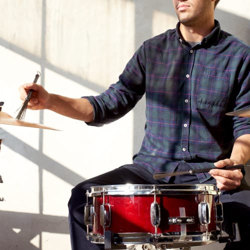 Vaorwne 1 Pair of Drum Brushes, Retractable Wire Brushes, Drumstick Brushes + 1 Pair of Rod Drum Brush Sticks, Drumstick Set