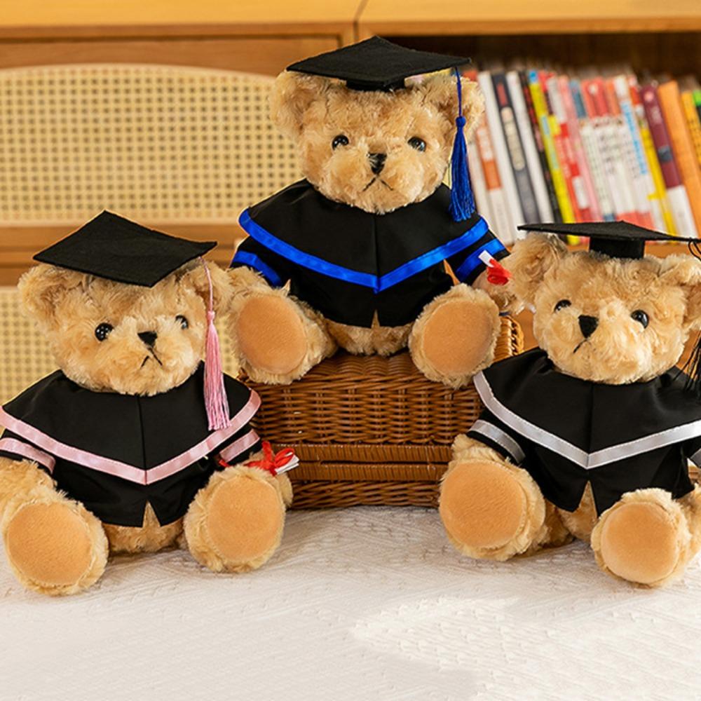 Cute Doctor Cap Graduation Bear Doll Academic Dress Bear Animal Doll  Graduates Celebration