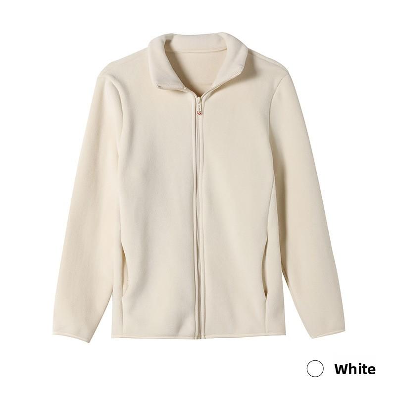 Double-Sided Fleece Jacket for Men and Women, Fleece-Lined Thickened Winter Sweatshirt for Women, Warm Softshell Jacket with Inner Liner