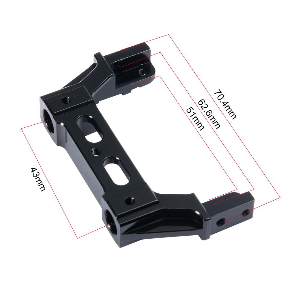 MIBIDAO Metal Front/Rear Frame Girder Bumper Fixed Bracket Mount for Axial SCX10 II 90046 1/10 RC Crawler Car Model Upgrade Part
