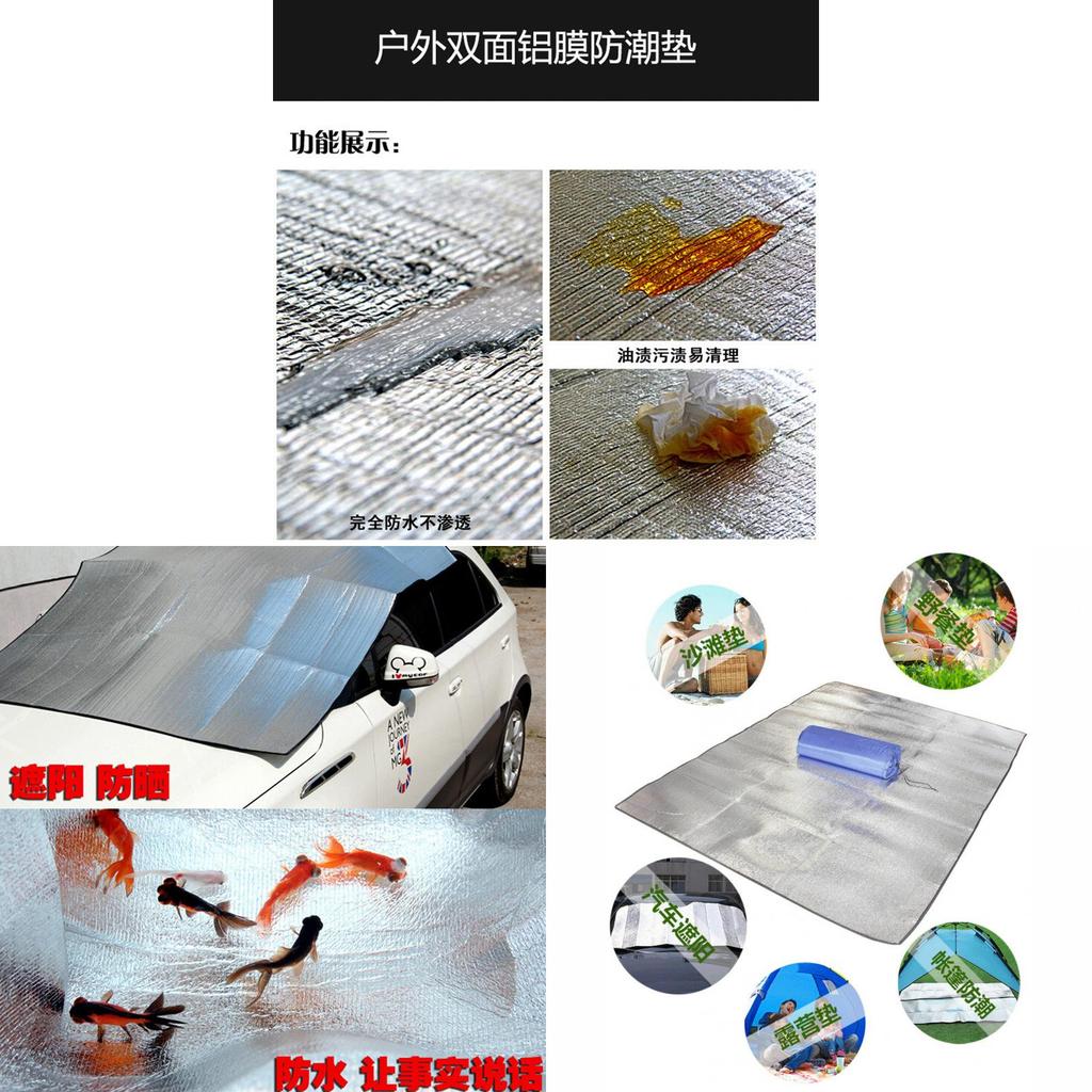 Aluminum Foil Camping Mat With Waterproof Surface For Outdoor Activities And Picnics