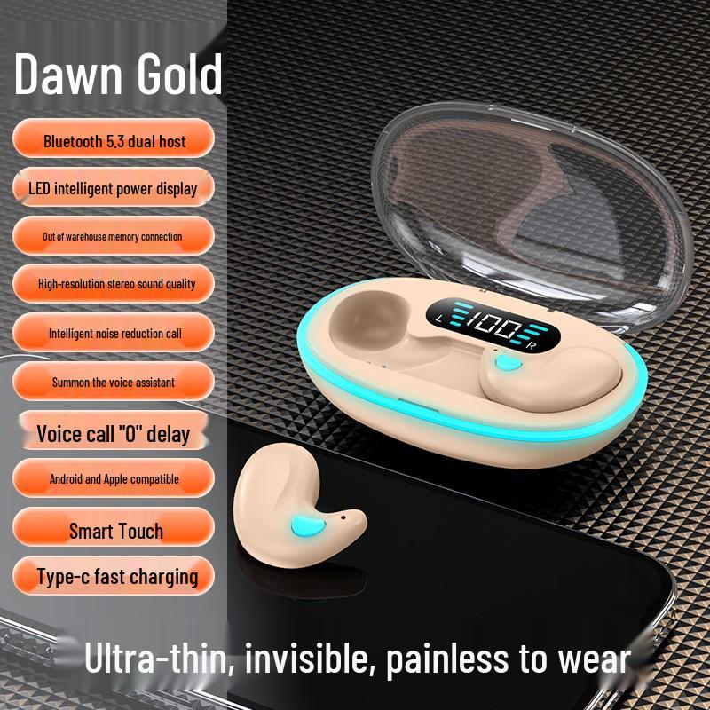 2025 Bluetooth In-Ear X55 Sleep Earbuds - True Wireless with Power Display 