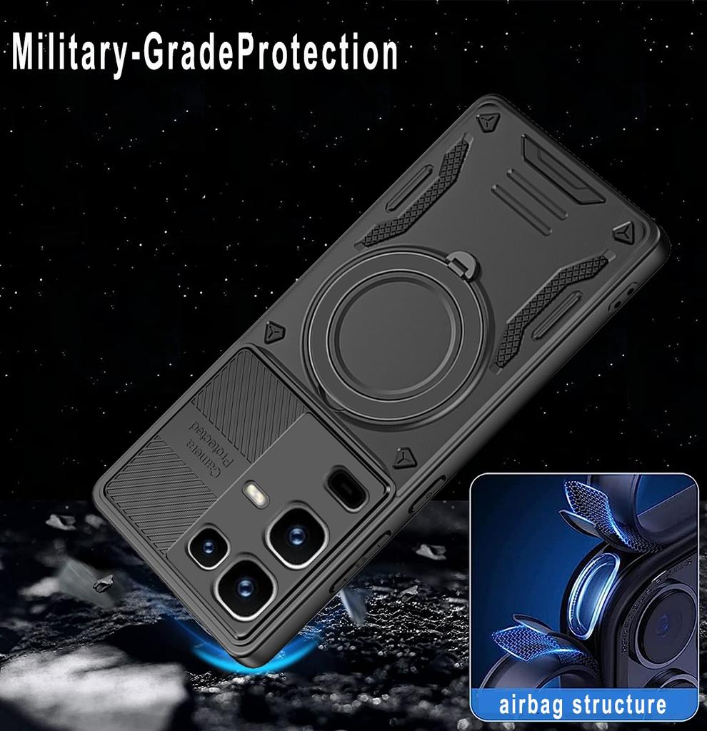 Magnetic Case For Infinix Note 50 4G / Note 50 Pro 4G Shockproof TPU + PC Phone Back Cover with Kickstand