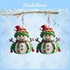 Themed Snowman Christmas Pattern Women Acrylic Earrings For Winter Holiday And