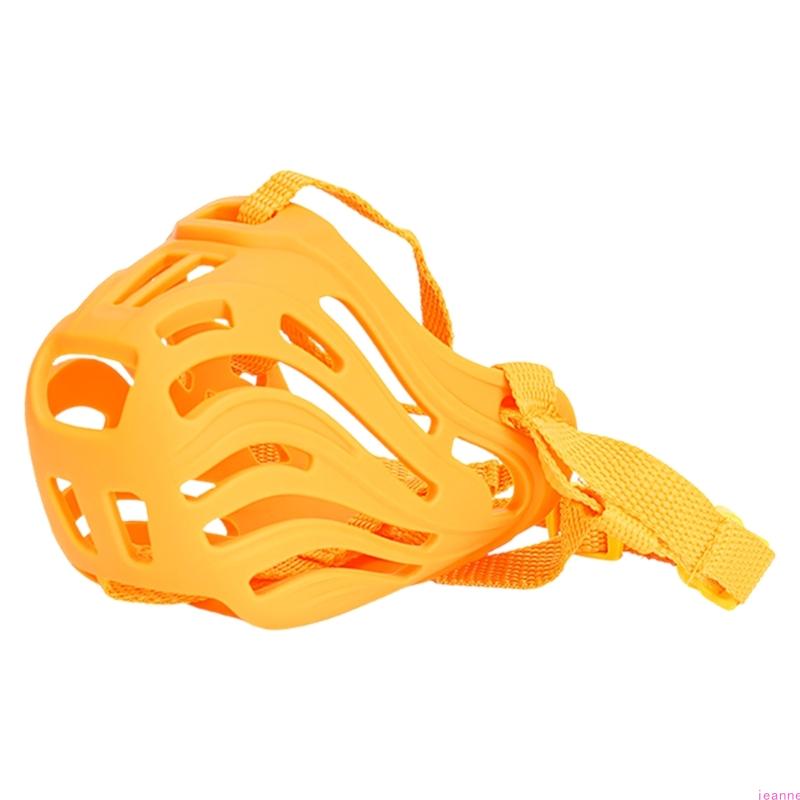 

Dog Muzzle Mouth Guard Staffordshire Adjustable Strap Muzzle Comfortable Strap Comfortable Comfortable Soft Basket Size 3 мандариновый
